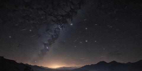 Wall Mural - Vast, dark night sky ablaze with countless twinkling stars ,  nebula,  twinkle,  stardust