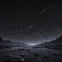 Wall Mural - Vast expanse of glittering stars against inky blackness, cosmic dust , twinkle, cosmic dust, stars