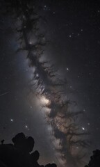 Wall Mural - Velvet black sky, countless twinkling stars forming a cosmic galaxy ,  galaxy,  astronomy