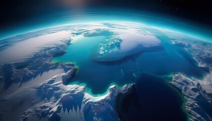 planet earth arctic from space