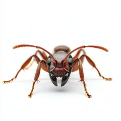 Wall Mural - extreme macro close up detailed photograph of fierce ant insect with compound eyes mandibles and int