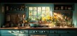 © Muamanah - Sunlit Rustic Kitchen: A Warm and Inviting Space