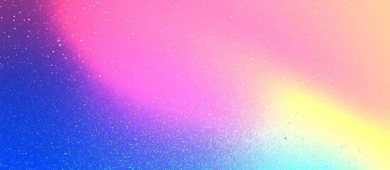 Wall Mural - Vibrant Gradient with Speckles Pink, Blue, Yellow Abstract Design for Creative Projects