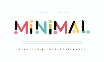 minimal modern style. elegant wedding alphabet letters font and number. typography luxury classic le