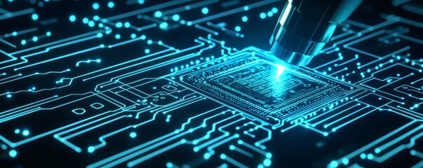 a close up image of a computer circuit board