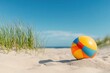 © Sadika Islam - Beach ball on the sand near the sea
