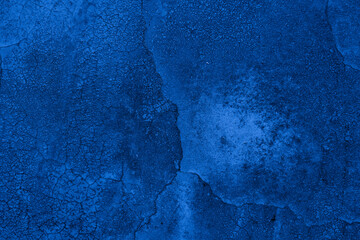 Aufkleber - Old wall pattern texture cement blue dark abstract  blue color design are light with black gradient background.