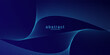 © alfan - Abstract glowing wave lines on dark blue background. Dynamic wave pattern. Modern flowing wavy lines. Futuristic technology concept.