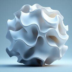 Isolated 3D abstract object on plain white 