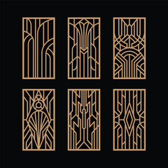 laser cut vintage art deco panel designs