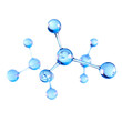 © josemaria - Representation of floating molecules as a representation and concept of science and chemistry, isolated with transparent background