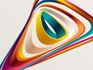 Wall Mural - colorful 3d rings on white background.