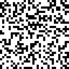 A white square QR code for mobile devices without the position detection pattern, ideal for scanning.