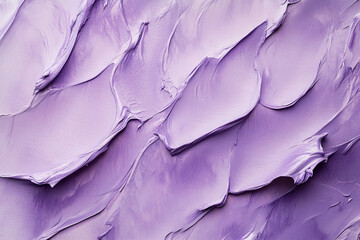 Fototapete - Lilac paint texture, thick strokes creating a wavy pattern, suggesting fluidity and movement, ideal for artistic backgrounds or design elements