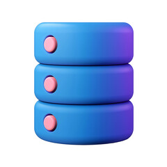 database flat 3d icon