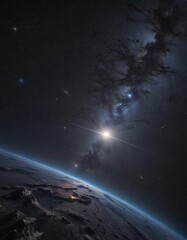 Wall Mural - twinkling stars over dark galaxy; celestial beauty, cosmic wonder , stars, galaxy