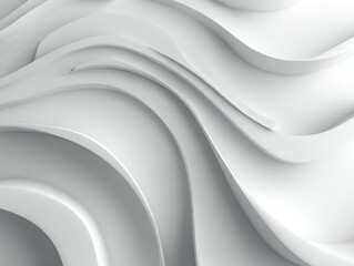 Wall Mural - Elegant white abstract waves background for modern design projects