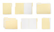© New Africa - File folders with sheets of paper isolated on white, collage. Top view