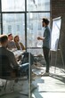 © Marcos Kulenkampff - A team collaborates during a business meeting, discussing ideas and strategies in the office.