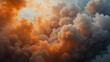 © Michael - Vibrant clouds of smoke in orange and gray, creating a dramatic and atmospheric sky.