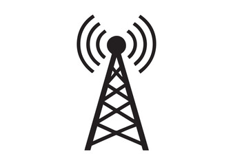 5g signal tower icon, 5g signal tower silhouette vector