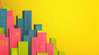 © Thanakorn - Vibrant city wildlife hotspots illustration displaying colorful buildings on a sunny yellow background, creating an inviting space with generous copy space available.