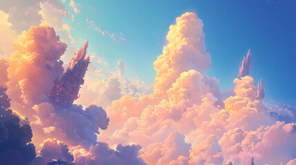Wall Mural - fluffy soft cloud