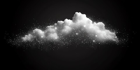 Wall Mural - sparkling cloud night sky