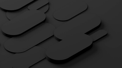 Wall Mural - geometric pattern on black background,abstract high relief,3d rendering