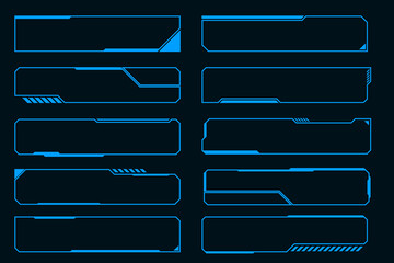 Abstract frame future technology interface hud design element