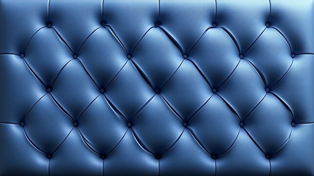 Elegant blue diamond tufted upholstery texture