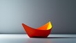 © Aris Suwanmalee - Modern abstract design of an orange bowl on a minimalist background.