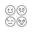 © Saedul - emoji reactions icon, emoji reactions line art - simple line art of emoji reactions, perfect for emoji reactions logos and icons