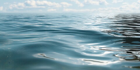 Poster - Calm Water Surface with Gentle Ripples and Soft Reflections Creating a Serene Atmosphere for Tranquility and Relaxation in Nature and Wellbeing Contexts