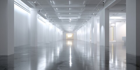 Aufkleber - Bright and Minimalist Empty Space with Soft Light and Subtle Shadows Perfect for Backgrounds, Presentations, and Creative Designs