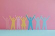 © Imagentive - Uplifting Colorful Figures Standing Together in Harmony