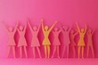 © Imagentive - Uplifting Pink Orange Feminine Figures Community Togetherness