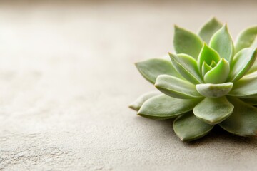 Poster - A small succulent plant exhibits intricate leaf patterns, beautifully highlighted by soft natural light. This vibrant display adds a touch of nature to any decor