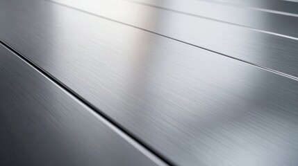 Aufkleber - Brushed metal surface features a radial gradient pattern and shiny finish, providing a contemporary aesthetic. Clear space on the right allows for design versatility