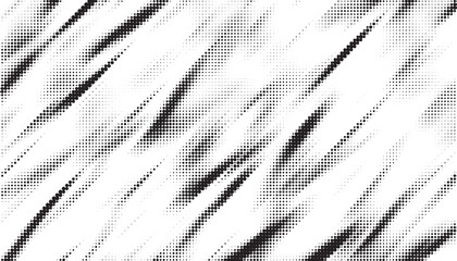 Aufkleber - Abstract grunge halftone background. Retro comic grain pixel texture. Dots cartoon wallpaper. Pop art fading wavy gradient pattern. Vector vanishing gritty backdrop.