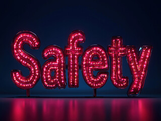 Wall Mural - gas safety 3d text
