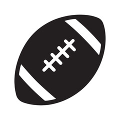american football ball icon vector illustration. rugby ball silhouette isolated icon.