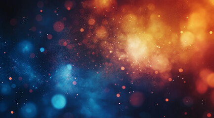 blurred background with blue, orange, and red bokeh lights