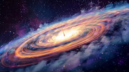 Colorful Cosmic Nebula and Galaxy Space Background: Captivating View of the Universe and Stars in 4K