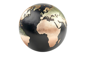 realistic 3d model of the earth transparent background