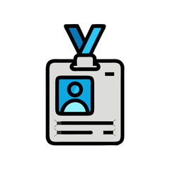Poster - Identification Badge Card Icon Representing Personal ID, Access Pass, and Employee Credentials