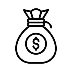 Poster - Money Bag with Dollar Symbol Icon Representing Wealth, Profit, and Financial Success