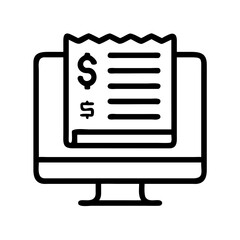 Fototapete - Online Invoice Receipt Display Icon Representing Digital Billing and Payment Confirmation