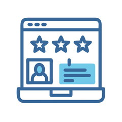 Aufkleber - Online Review and Comment Dashboard Icon Representing User Feedback and Rating Management