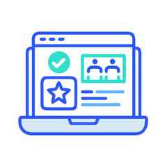 Aufkleber - Online Review and Comment Dashboard Icon Representing User Feedback and Rating Management